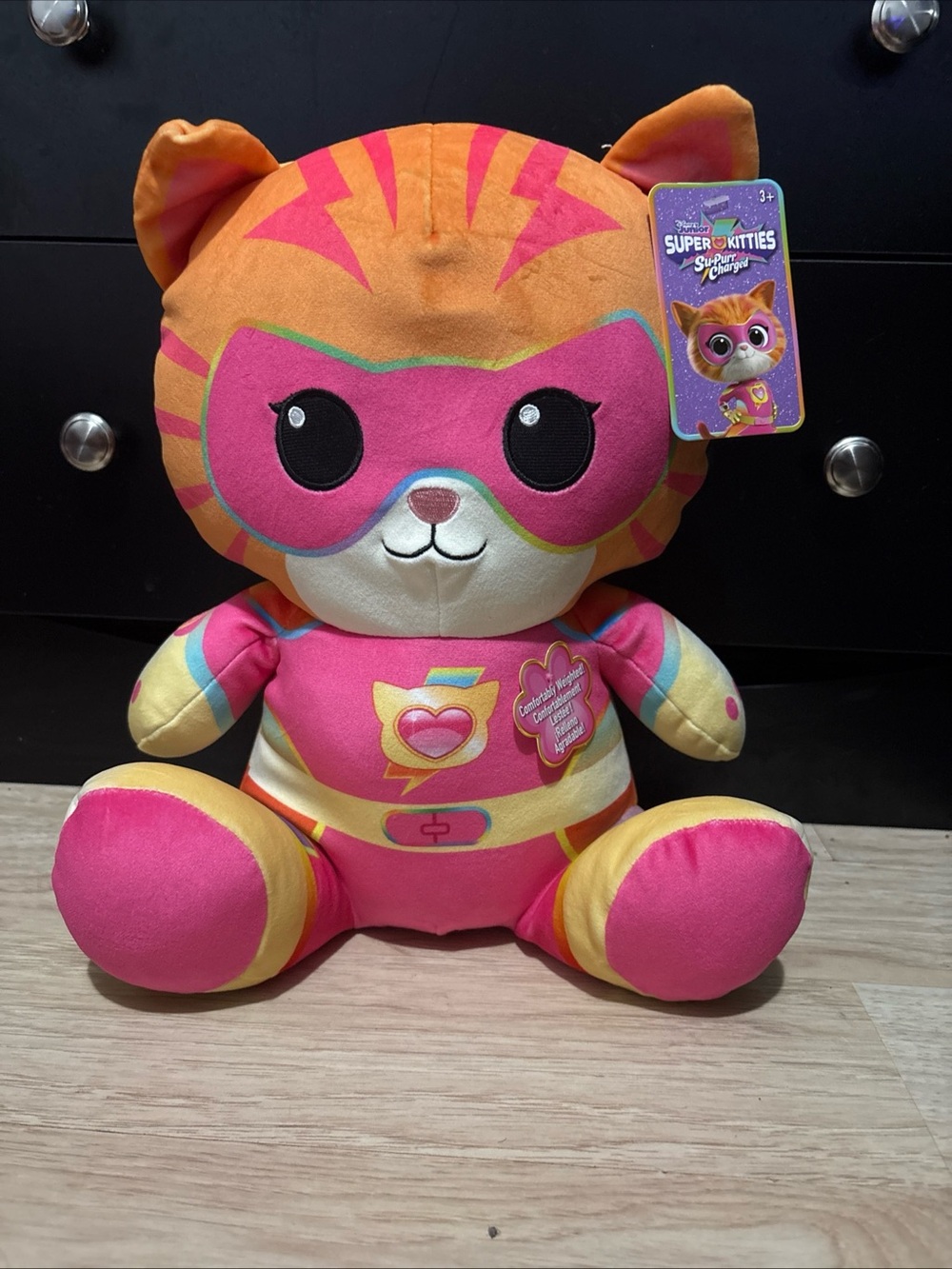 Disney Junior Super Kitties Su-Purr Charged Ginny Weighted Plush Doll Cat {NEW}